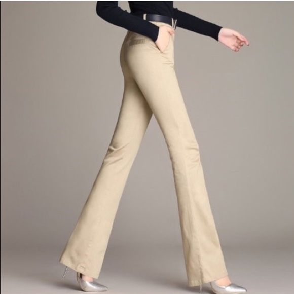 Theory Khaki Wide Leg Flare trouser Tall Long - Picture 1 of 12